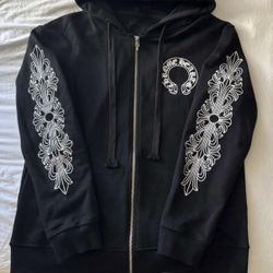 Chrome heart zip up