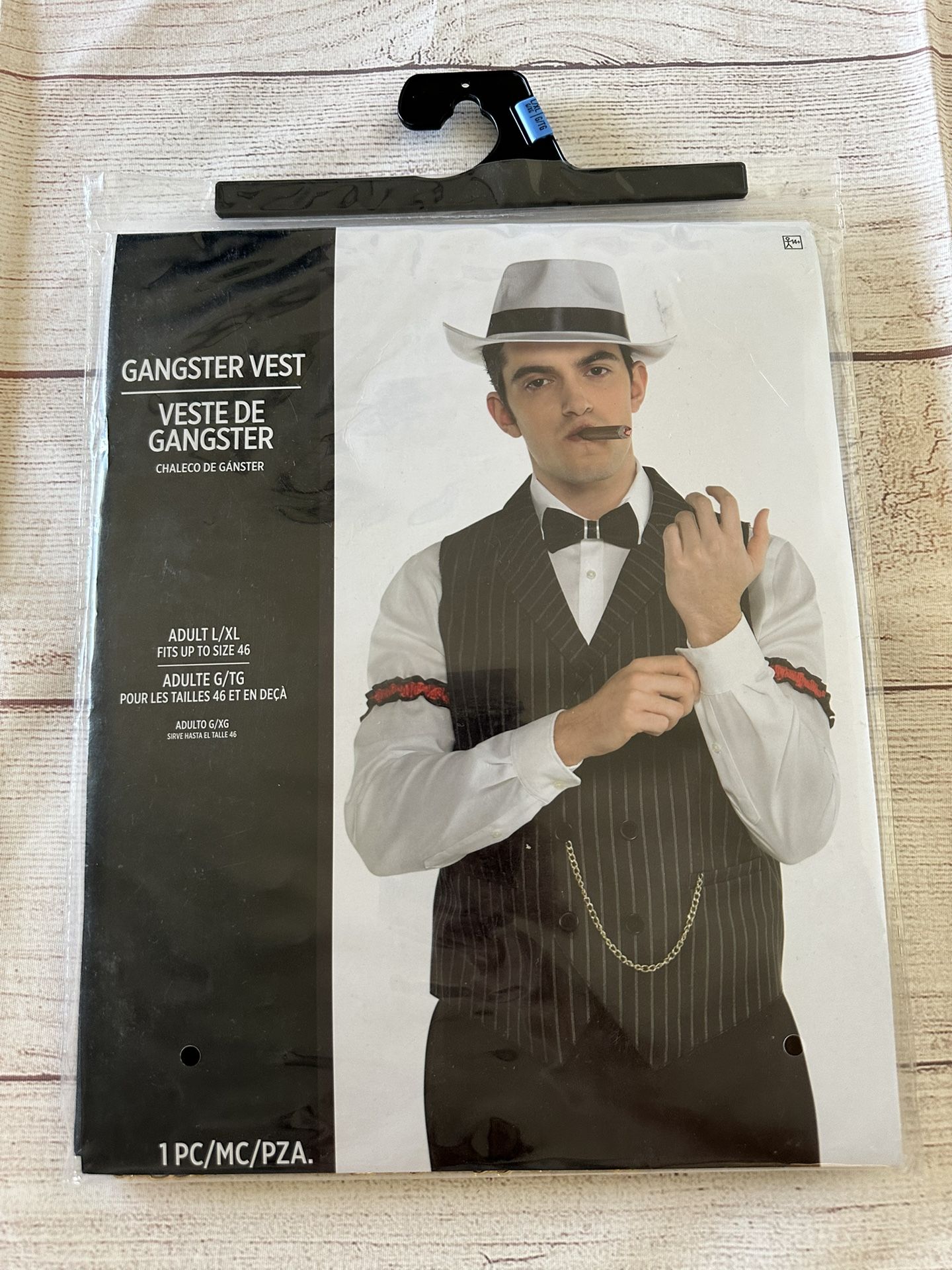 Gangster Vest costume adult size L/XL