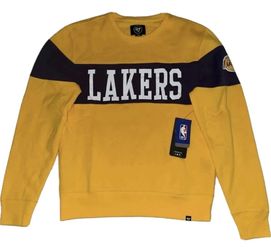 47 Brand Los Angeles Lakers Crewneck Sweatshirt Mens Large & 2XL New $65 MSRP
