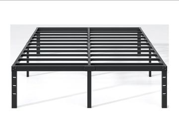 14 Inch Full Size Metal Bed Frame,3500LBS Heavy Duty Noise-Free Bedframe with Headboard Compatible,No Box Spring Needed,Under-Bed Storage,Easy Assembl