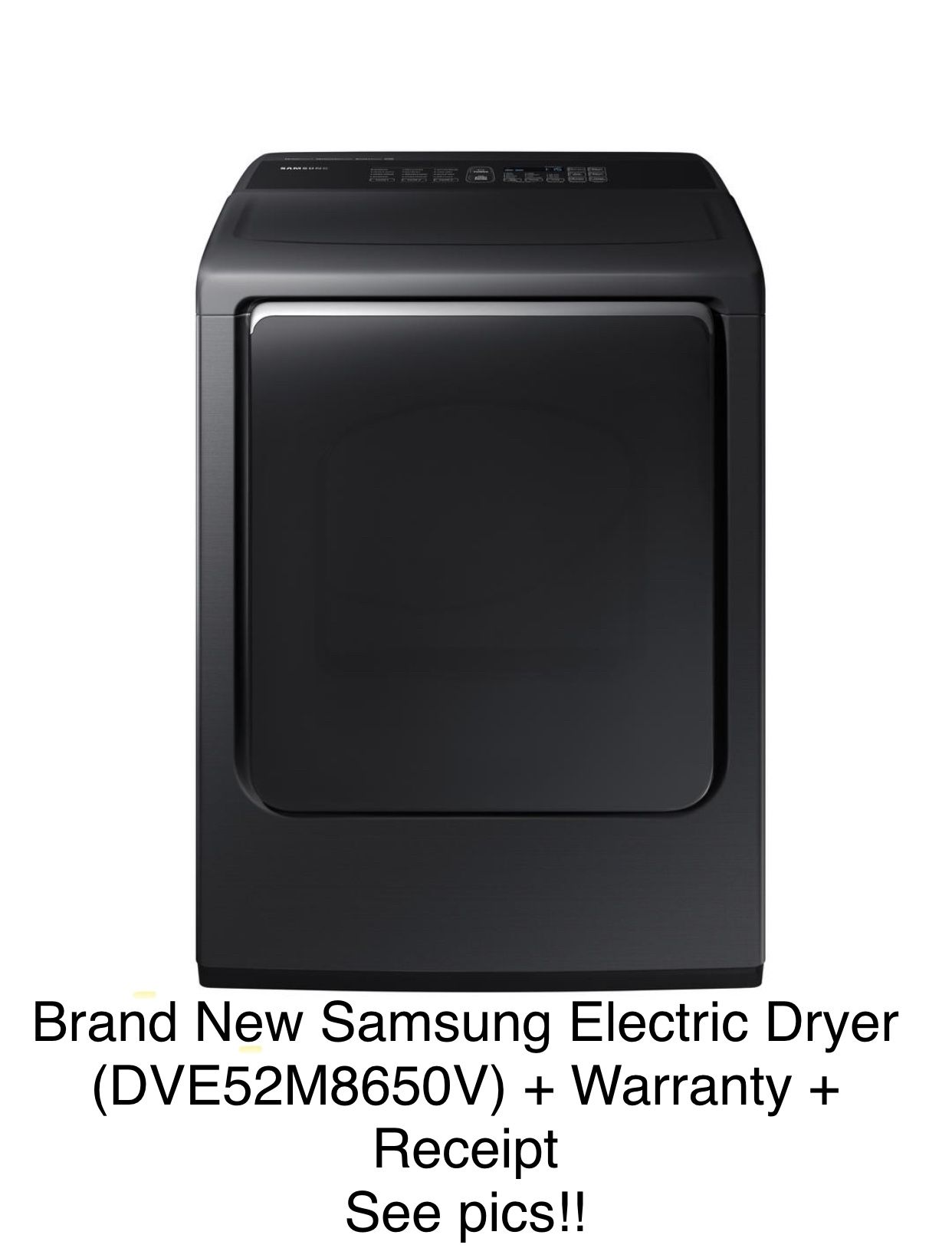 Brand New in box - Samsung 74 cu ft Capacity DOE Electric Dryer + Receipt + Warranty