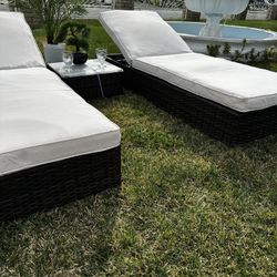 brand new patio lounge chairs set 3 pcs 
