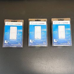 Lot of 3 Lutron Caseta Wireless Smart Lighting Switch ( PD-5ANS-WH-R) New