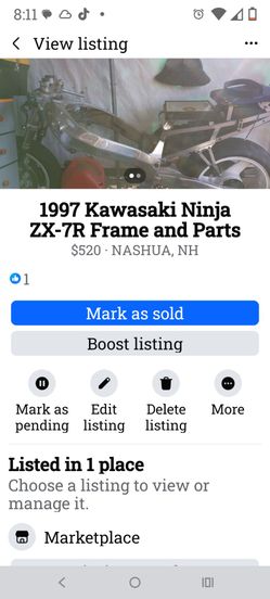 97 Kawasaki ZX7R Rolling chassis