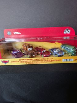 Disney Pixar Cars 20 th Anniversary Exclusive Chrome 5 Pack