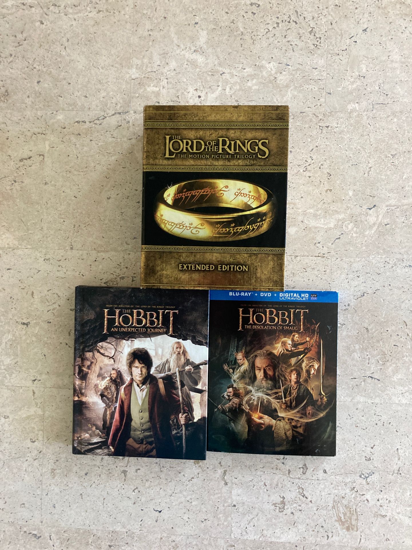 Lord of the Rings Trilogy “Extended Edition” Collectors Set/Hobbit: An Unexpected Journey and The Hobbit: The Desolation of Smaug