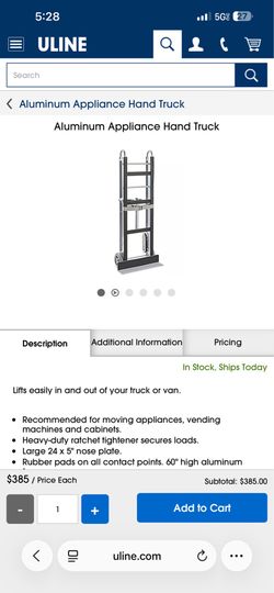 Aluminum hand trucks