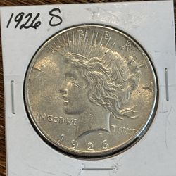 1926-S Peace Silver Dollar Better Date – Nice AU Coin