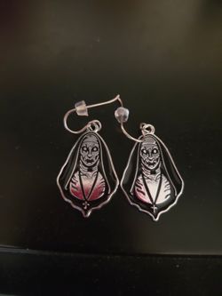 Halloween nun earrings