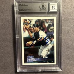 1996 Topps #36 Joe Girardi w/ on card auto.Negotiable 