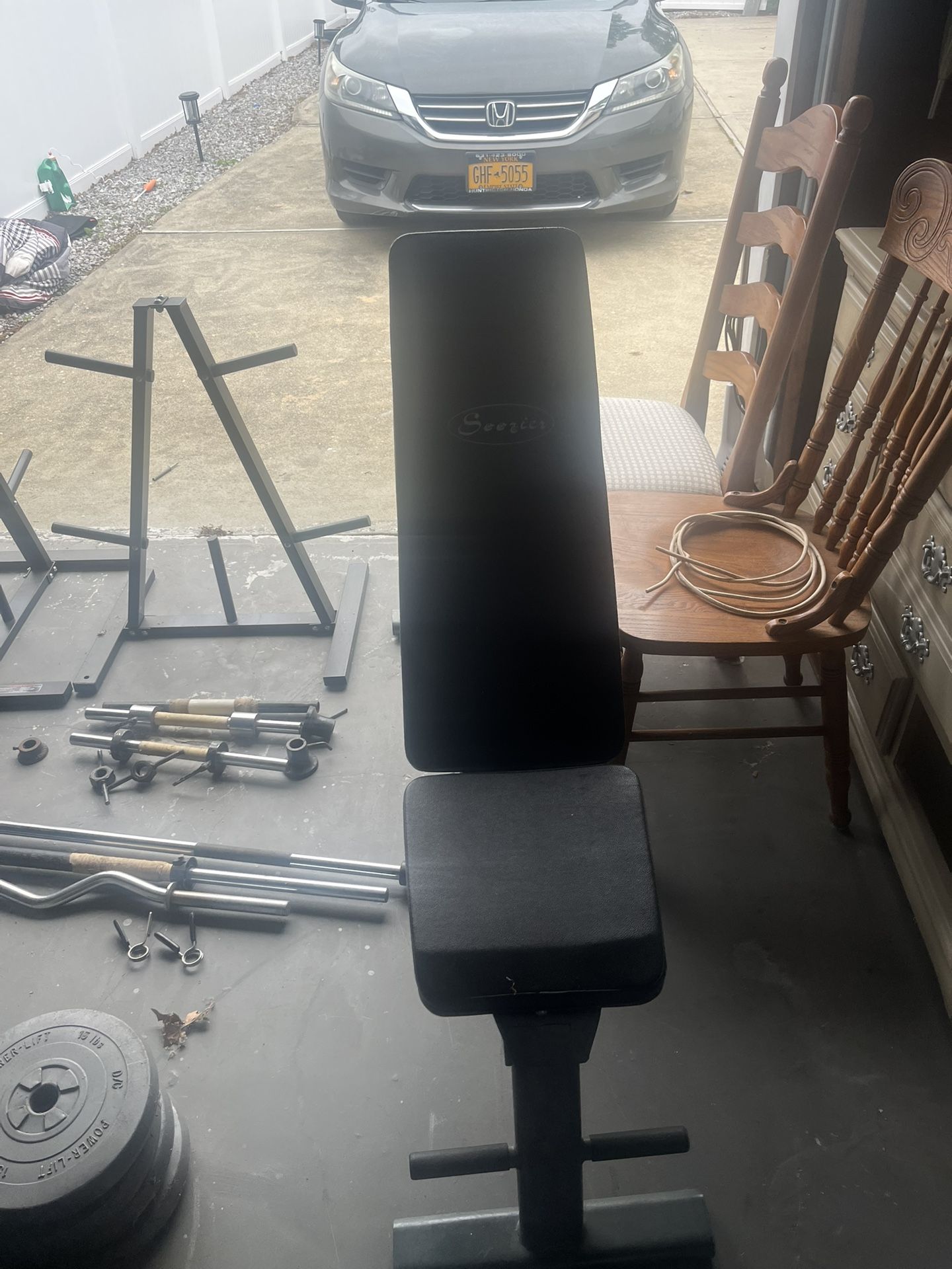 600 Pounds Of Free Weight, Barely Used Home Gym