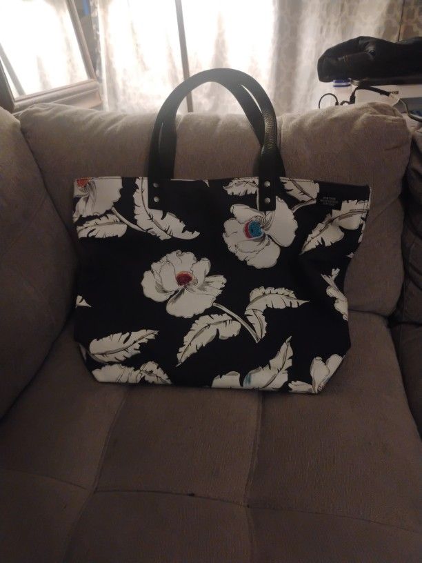 Jack Spade Canvas & Leather Tote Bag