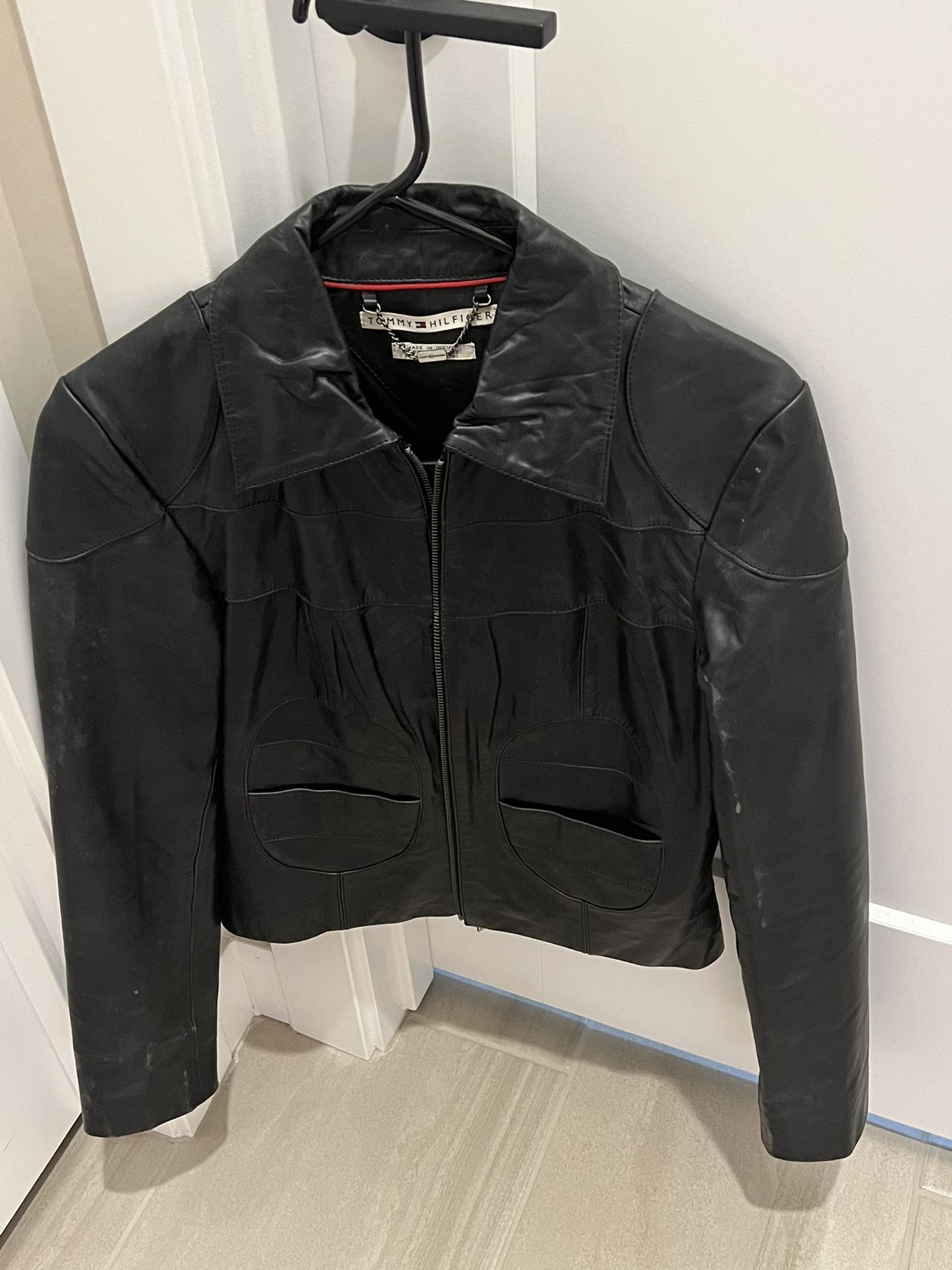 Leather Jacket - Ladies Size Small - Tommy Hilfiger