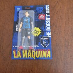 Cristian Espinoza Action Figure San Jose Earthquakes Clash Jersey SGA 
10-18-2025.
New, sealed, please see photos for details.
Weight 4oz plus shippin