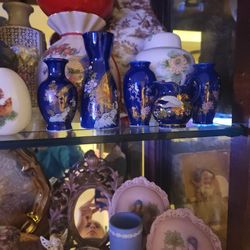 5 Cobalt Blue Japanese Small Decor Bases