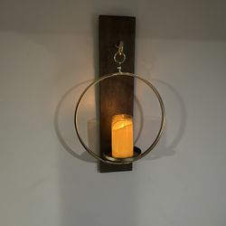 Pier 1 Imports Wall Sconce Candle Holder & flameless LED candle
