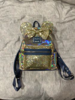 Disney Parks 50th Anniversary EARidescent Shimmer Loungefly Minnie Mouse mini backpack