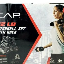 32 Lb Dumbbell Set With Rack 
