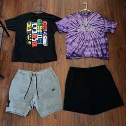 Men’s Nike Tech Fleece Shorts & Shirts size XL