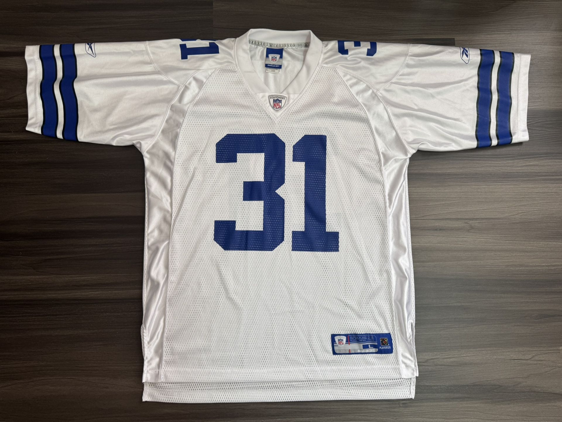 Reebok’s NFL Roy R. Williams #31 Dallas Cowboys White Away Jersey Sz Large