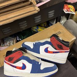 Air Jordan 1 Mid Multi Color Swoosh 
