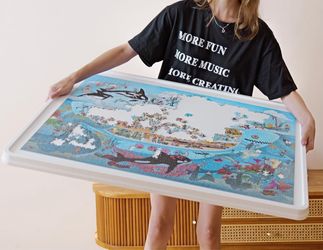 1500 Pieces Rotating Plastic Puzzle Board  2102W