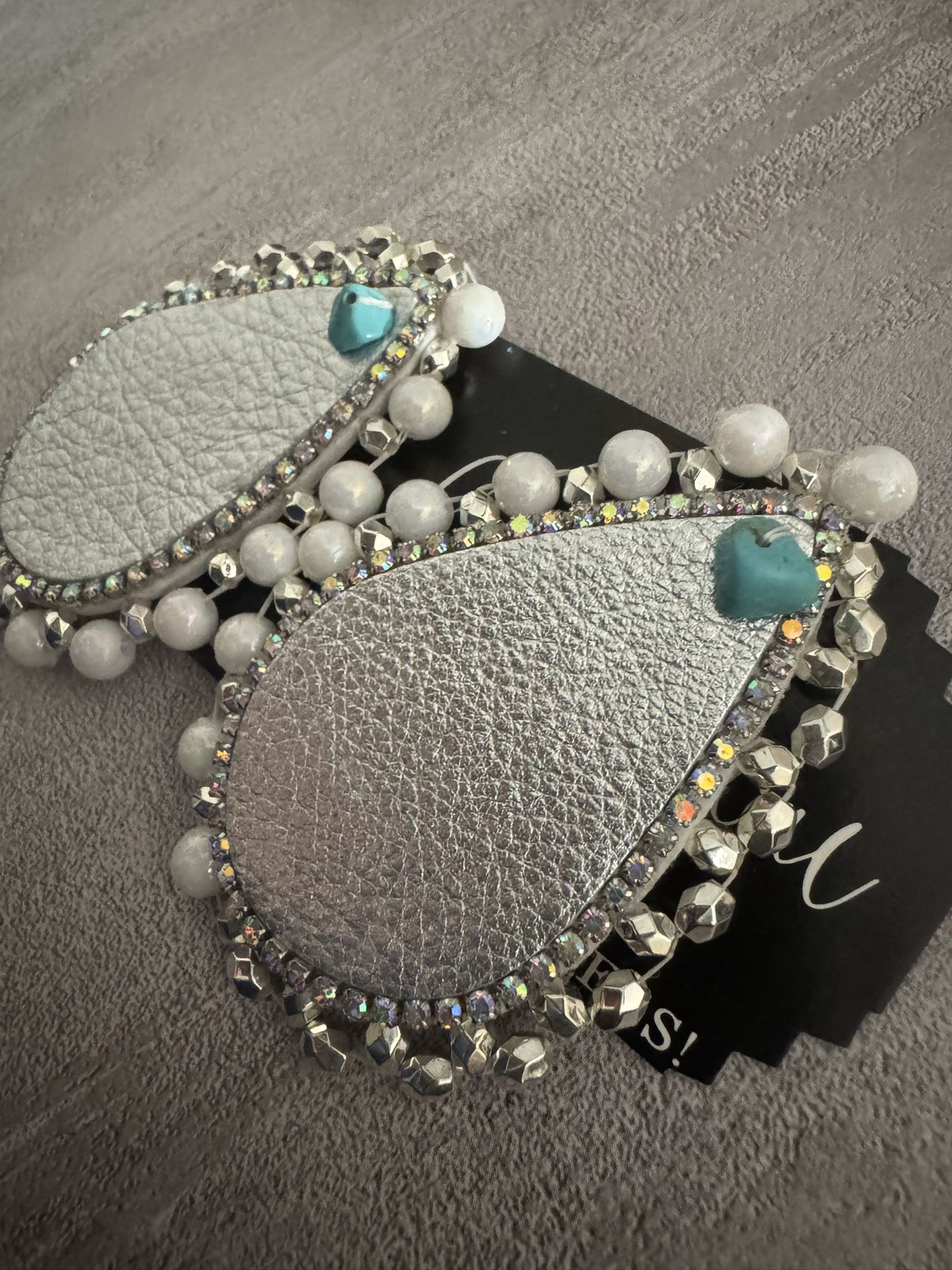 Handmade Beaded on Leather Front