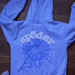 Spider Hoodie Light Baby Blue