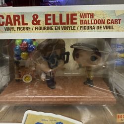 Carl & Ellie With Ballon Cart 