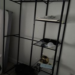 🗄️ Black Metal Wire Closet Organizer Rack