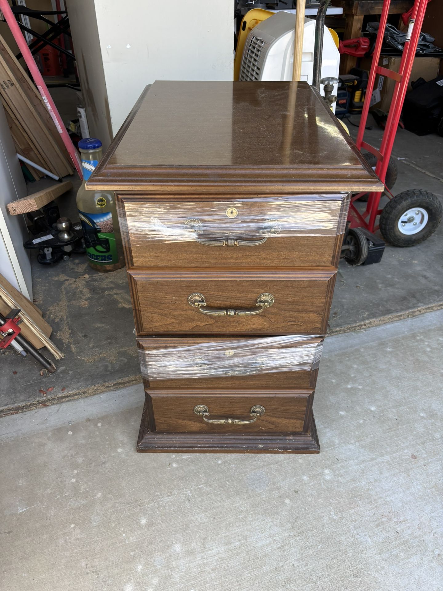 2 Drawer Wooden File Cabinet