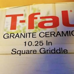 New T-fal Granite Ceramic 10.25" Square Griddle