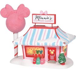 Disney Village Minnie Cotton Candy Shop Lit Building, 7.5 Inch, Multicolor, New in Box