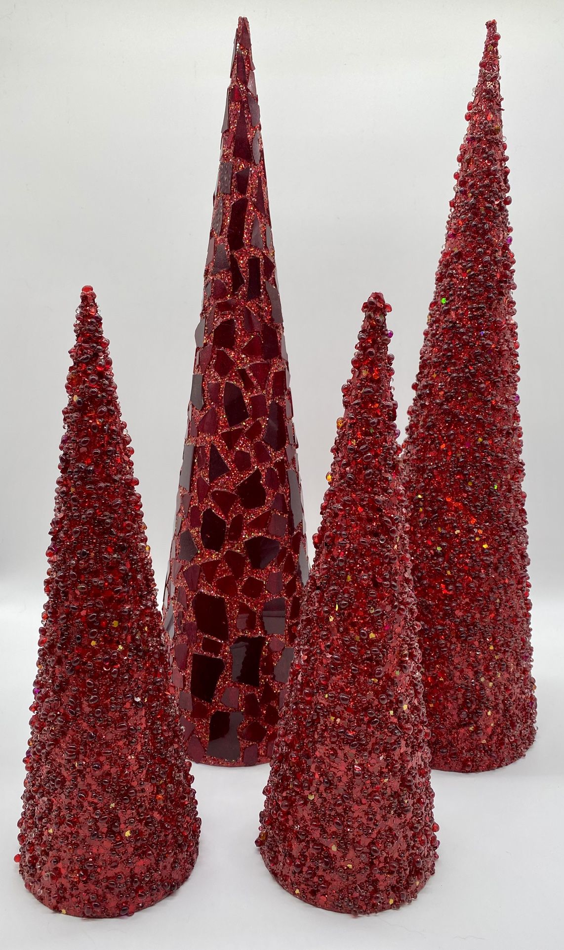 Crate and Barrel Ruby Red Decorative Trees