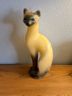 Vintage cat candle