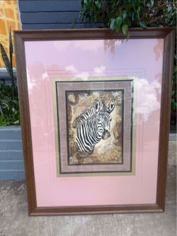Zebra art sang by the artist, Beautiful frame