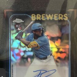 🔥 2024 Topps Chrome Update JACKSON CHOURIO BLACK REFRACTOR AUTO #AC-JC 🔥4/10  