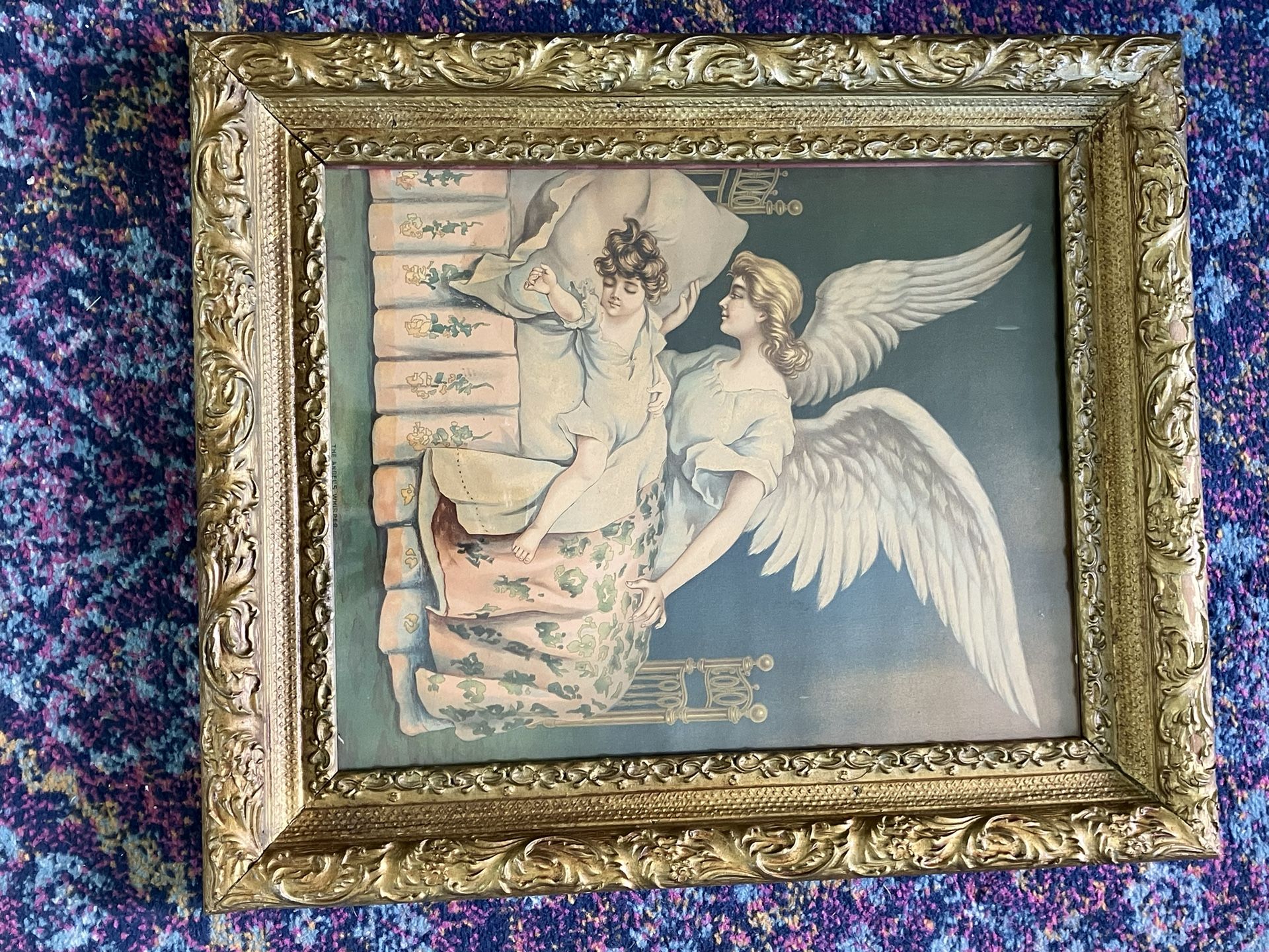 Antique Angel Framed Art From James Lee 1904