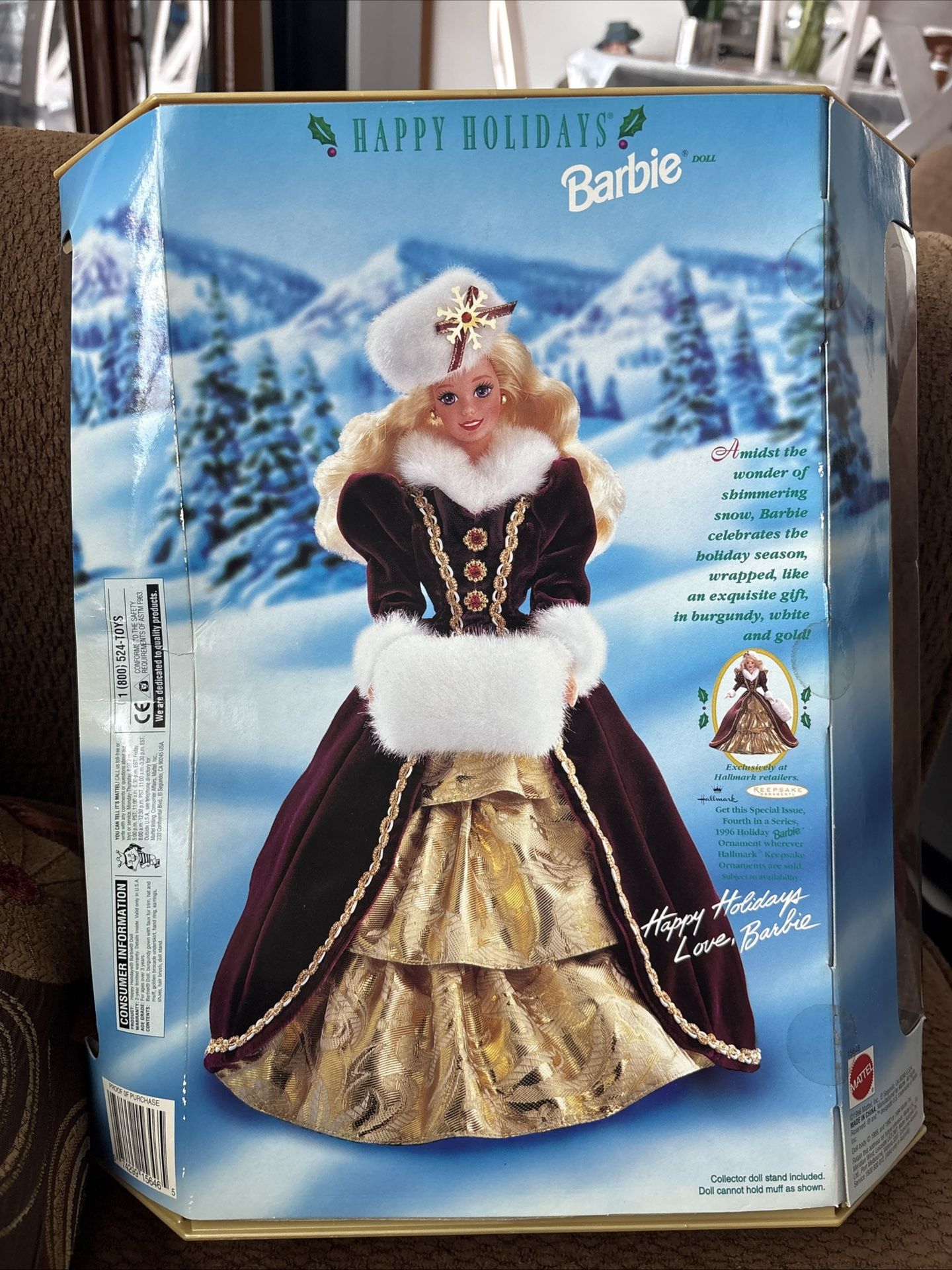 Mattel Happy Holidays Barbie Christmas 1996