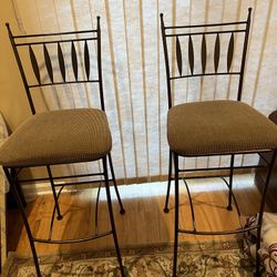 Two Very Nice Barstools, Metal 