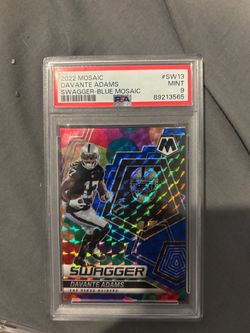2022 Mosaic Davante Adams Swagger Blue Mosaic PSA 9