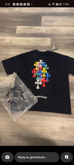 Chrome Hearts Multi-Color Cross Graphic T-Shirt