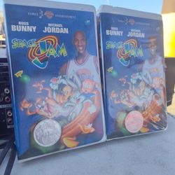 2 Space Jam VHS With Michael Jordan Special Edition Coins 