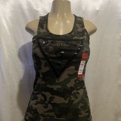 camo guess tank top