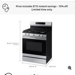 Samsung 5 Burner Oven W/ Wifi