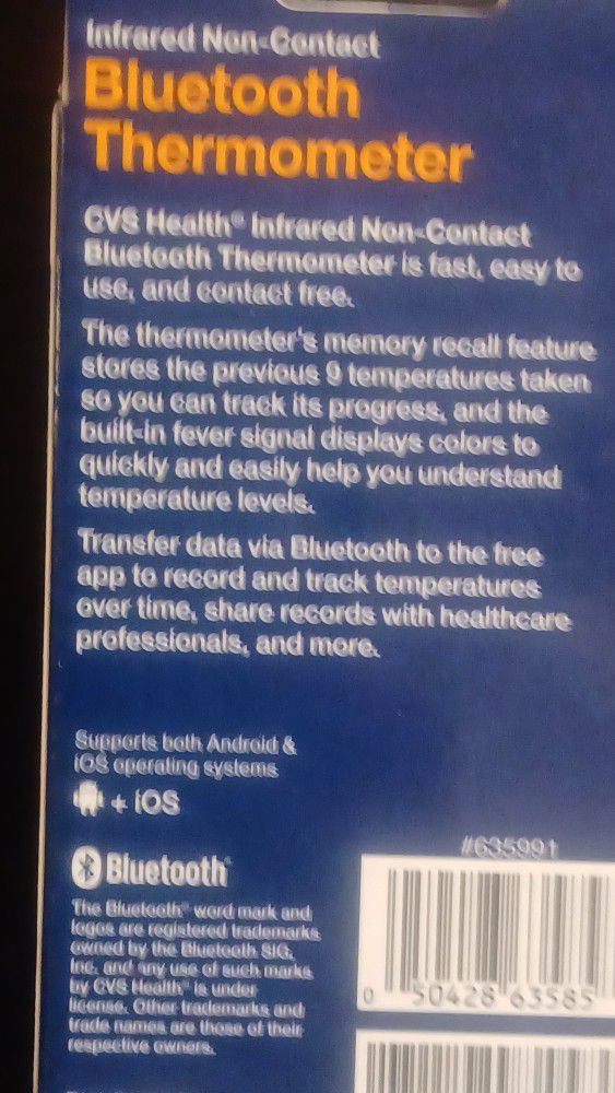 CVS Health Infrared Noncontact Bluetooth Thermometer