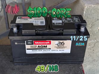 AGM Car Battery Group Size 49/H8