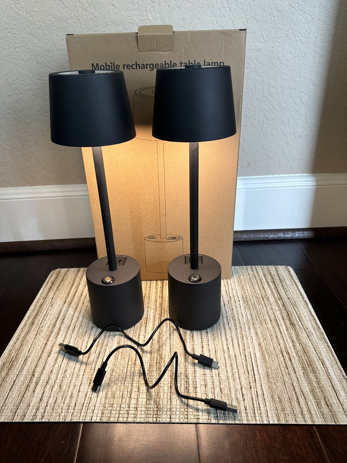 Table Lamp Rechargeable 2pack