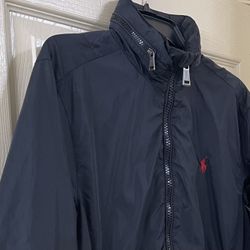 Polo Ralph Lauren Men's Nylon Hooded Windbreaker Jacket Hidden Hoodie Size S