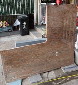 Polished granite countertop